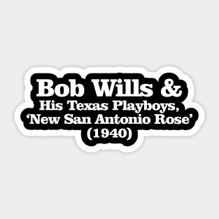 Bob Wills Sticker